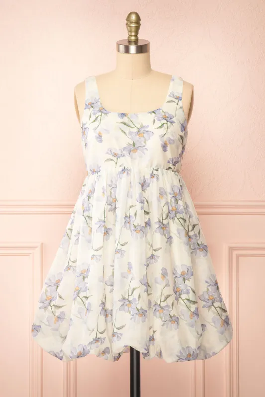 Skogsra | Short Floral Balloon Dress sold by Boutique 1861