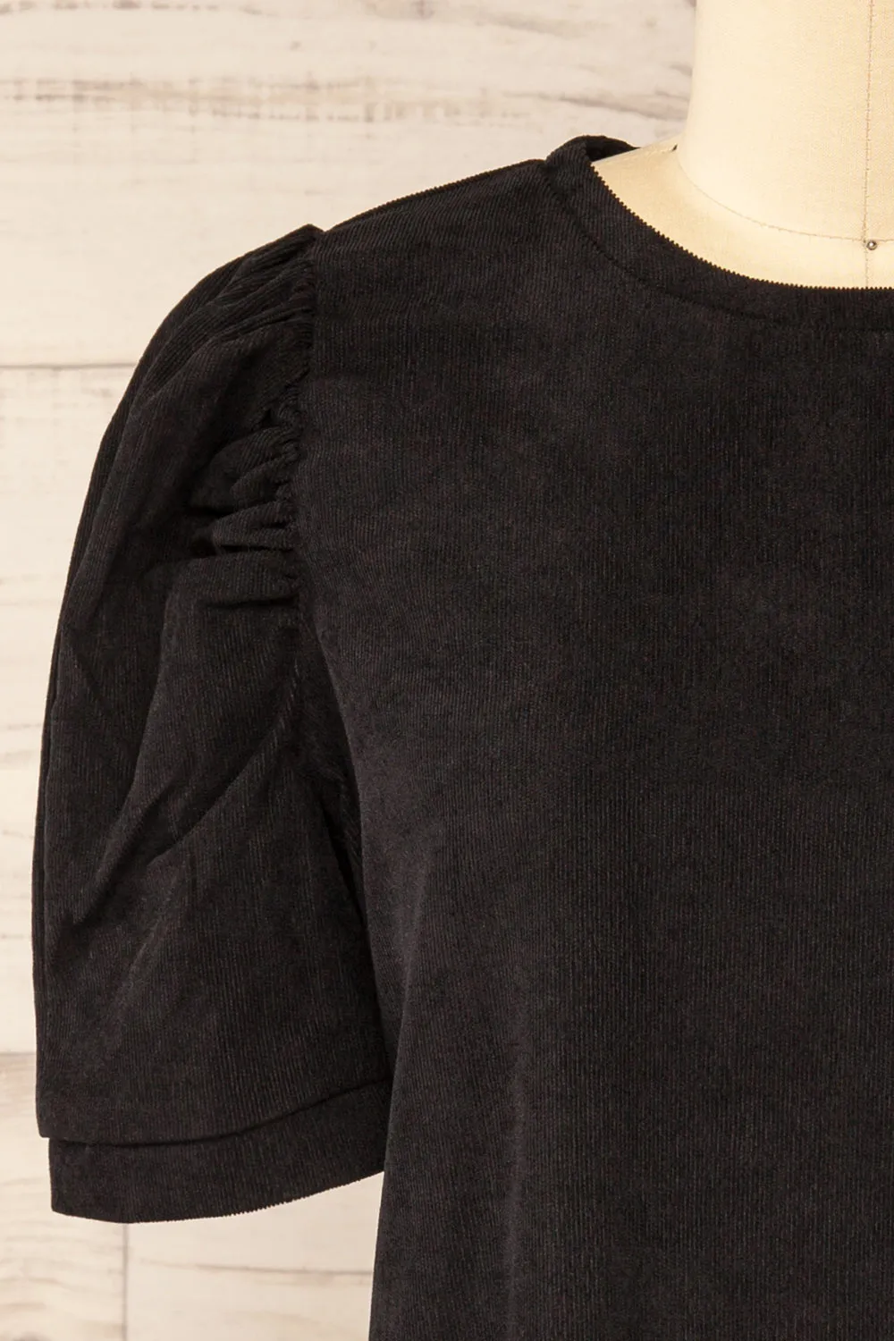 Marlo | Short Black Corduroy Dress sold by Boutique 1861 product image thumbnail 2