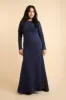 Sophya Navy | Long Sleeved Mermaid Maxi Dress sold by Boutique 1861