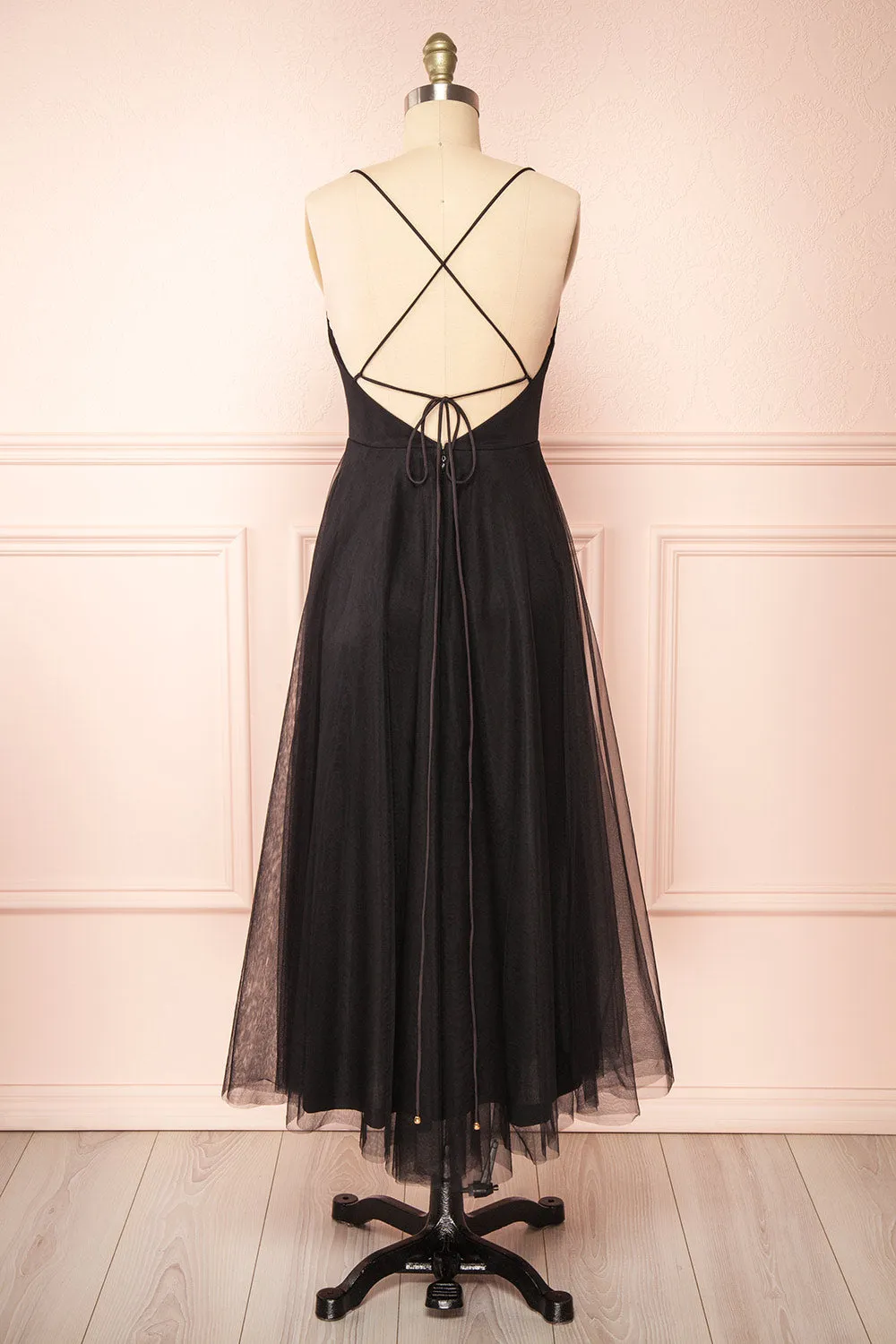 Valerie Black | A-Line Tulle Midi Dress sold by Boutique 1861 product image thumbnail 3