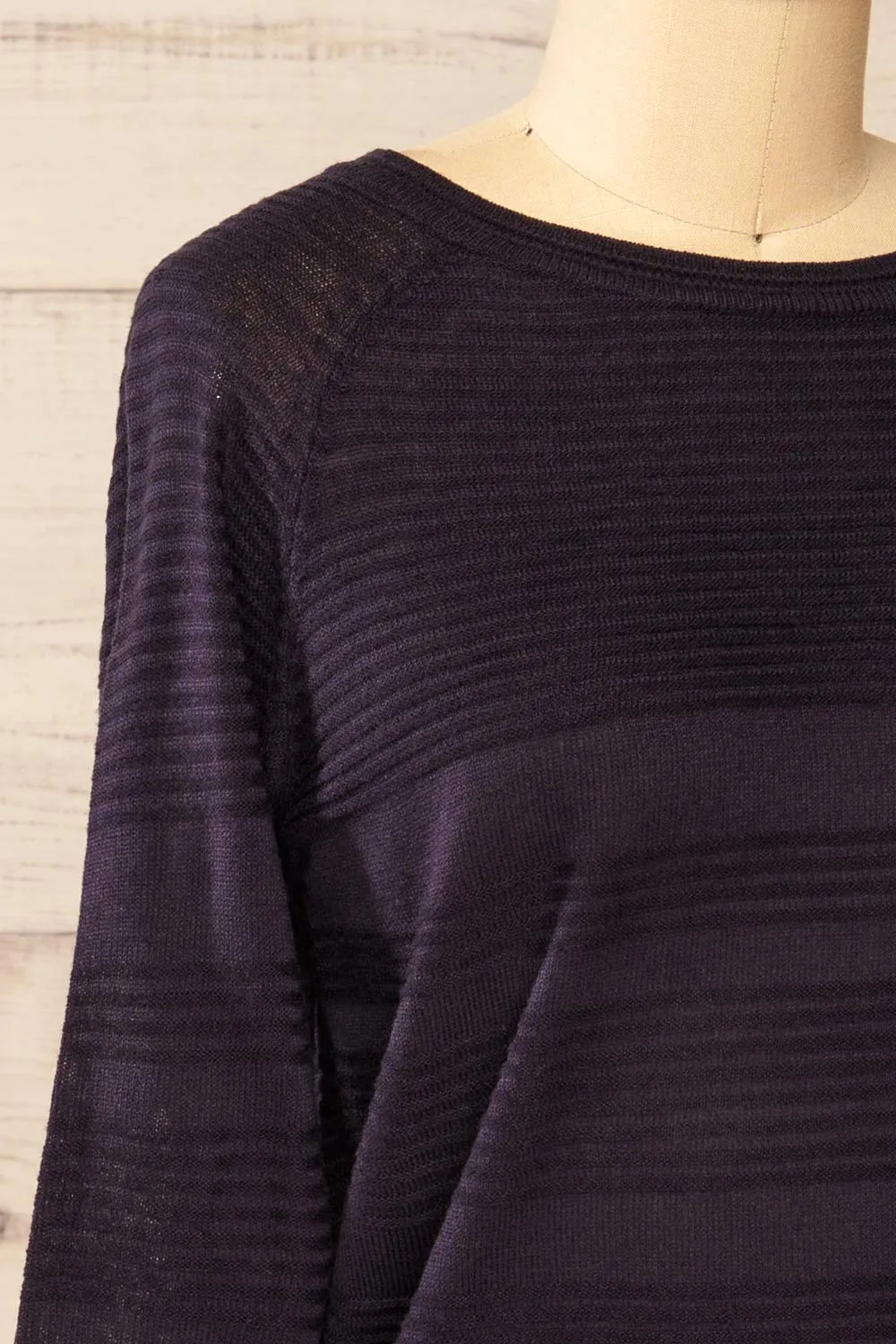 Mirando Navy | Thin Knit Striped Sweater sold by Boutique 1861 product image thumbnail 4