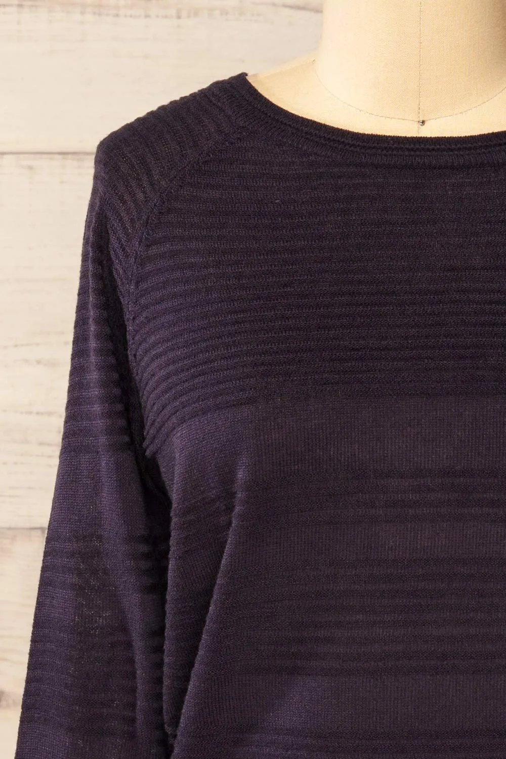 Mirando Navy | Thin Knit Striped Sweater sold by Boutique 1861 product image thumbnail 2