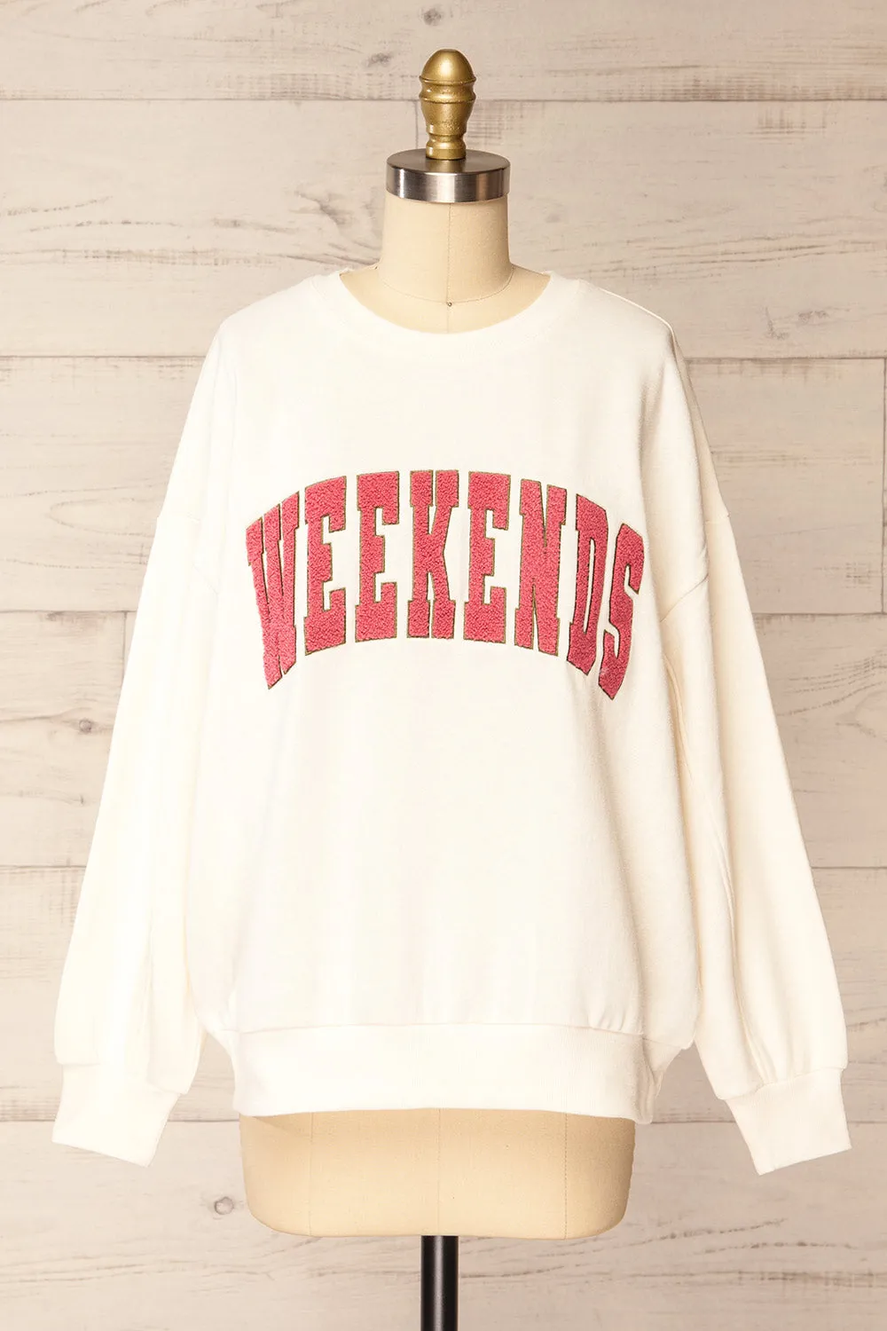 Rusca | Oversized "Weekends" Sweatshirt sold by Boutique 1861