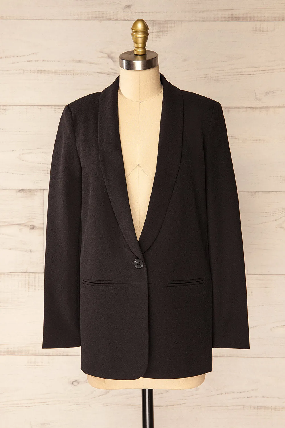 Palikir | Single Lapel Black Blazer sold by Boutique 1861