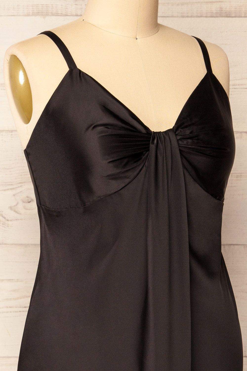 Mikoo Black | Plus Size Midi V-Neck Slip Dress sold by Boutique 1861 product image thumbnail 4