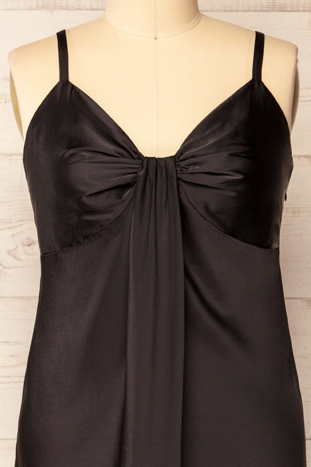 Mikoo Black | Plus Size Midi V-Neck Slip Dress sold by Boutique 1861 product image thumbnail 2