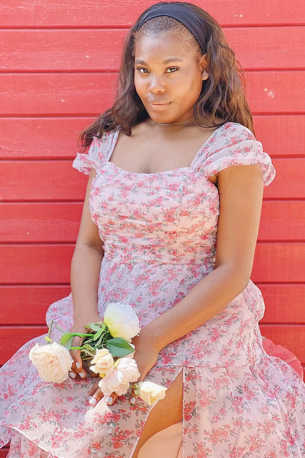 Althea | Tiered Floral Maxi Dress sold by Boutique 1861 product image thumbnail 3