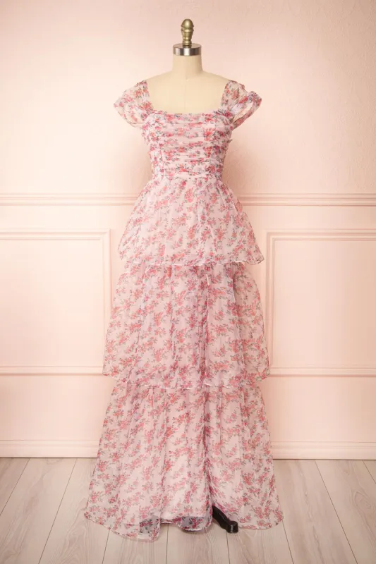 Althea | Tiered Floral Maxi Dress sold by Boutique 1861