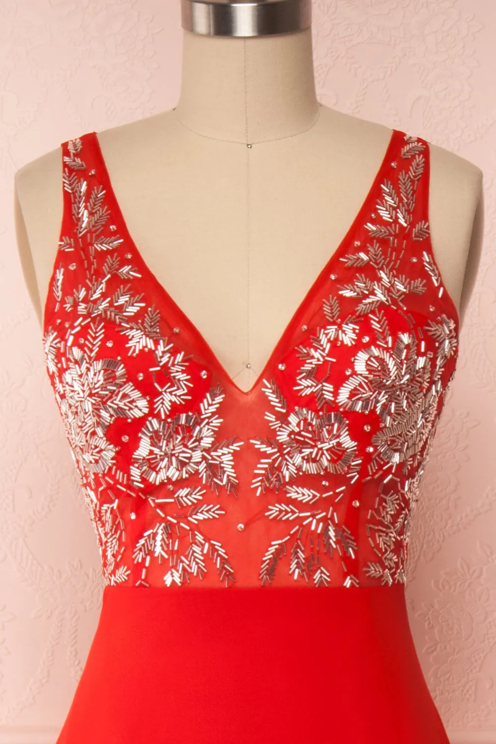 Esther Red | Maxi Prom Dress with Slit sold by Boutique 1861 product image thumbnail 3