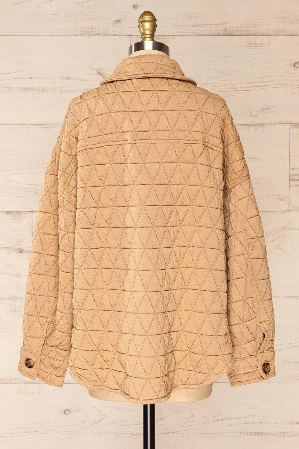 Cugas | Beige Oversized Quilted Shacket sold by Boutique 1861 product image thumbnail 7