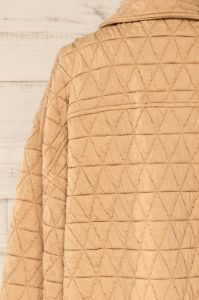 Cugas |  Beige Oversized Quilted Shacket sold by Boutique 1861