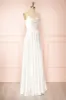 Moira Ivory | Bridal Cowl Neck Satin Gown with High Slit sold by Boutique 1861