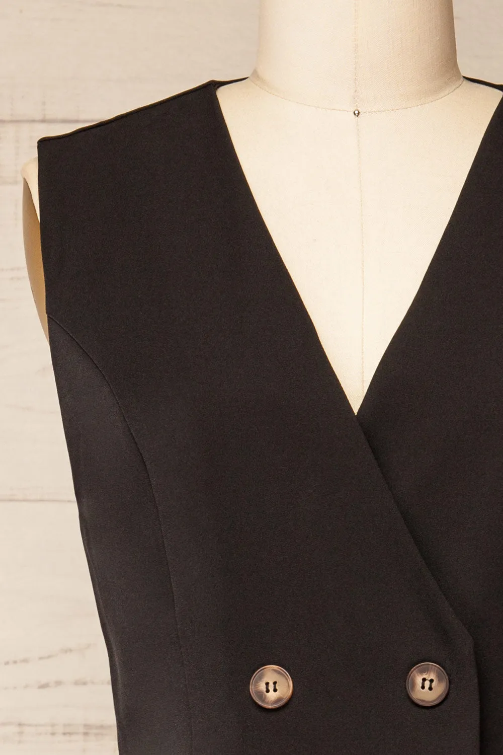 Irenne | Black Blazer Romper sold by Boutique 1861 product image thumbnail 2