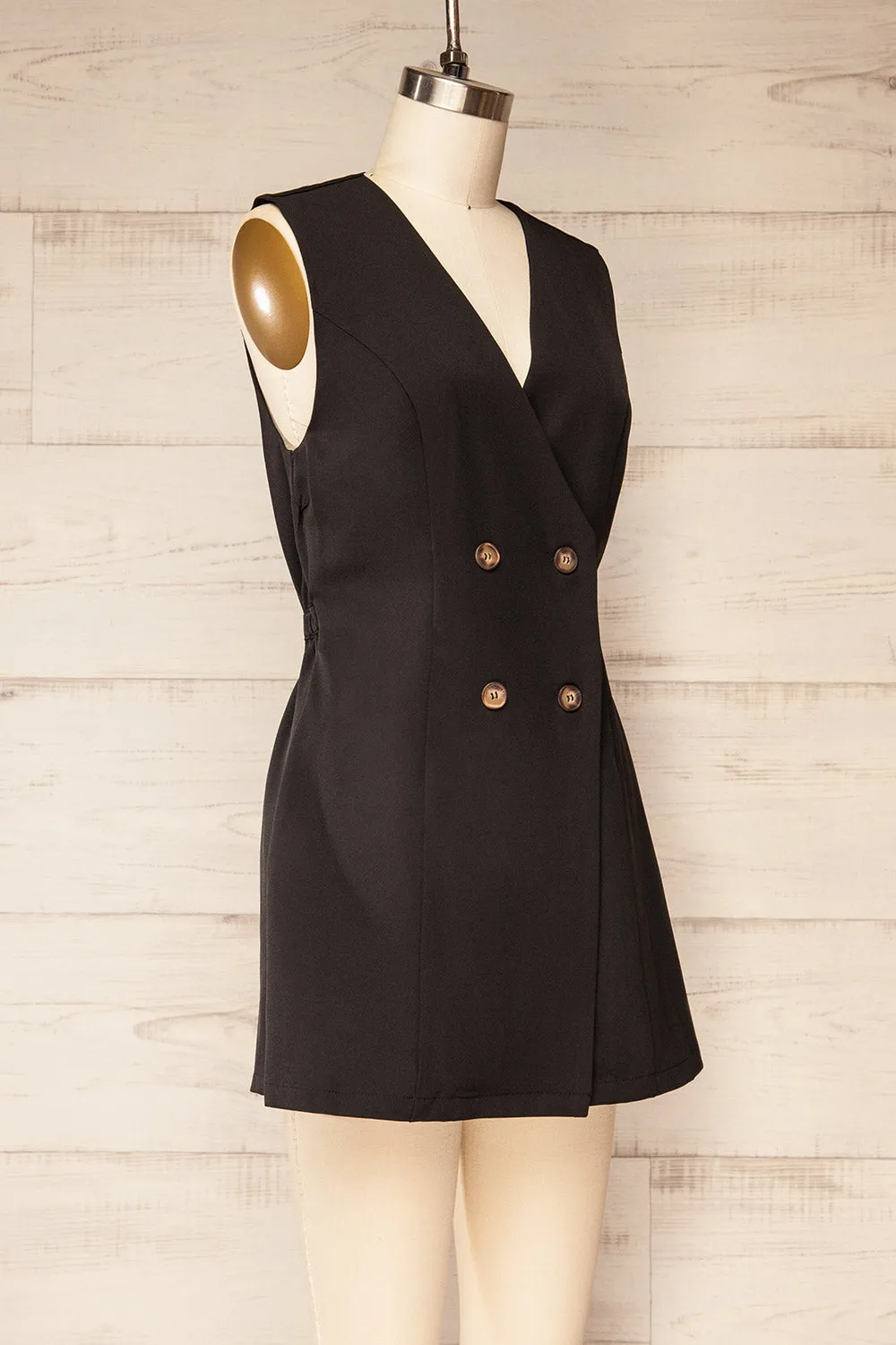 Irenne | Black Blazer Romper sold by Boutique 1861 product image thumbnail 3
