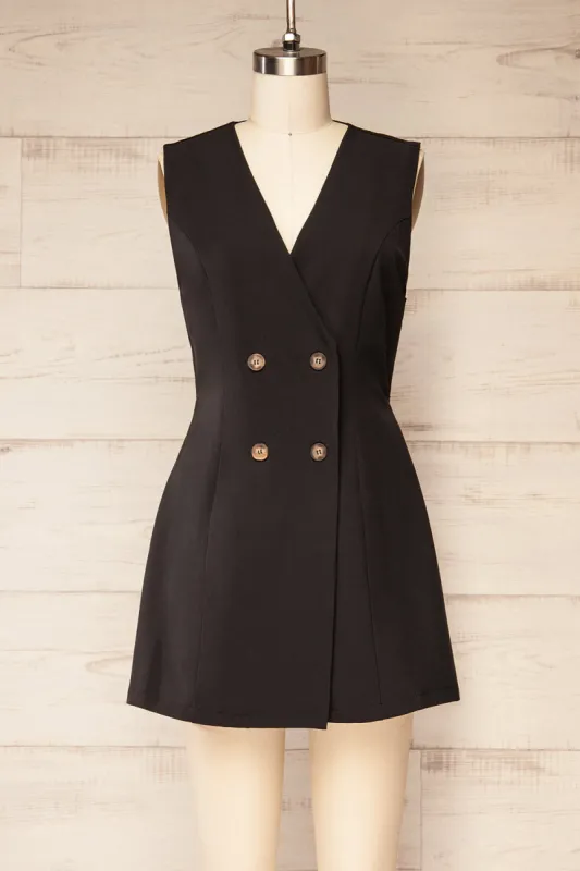Irenne | Black Blazer Romper sold by Boutique 1861