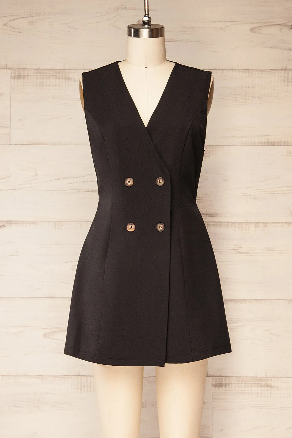 Irenne | Black Blazer Romper sold by Boutique 1861