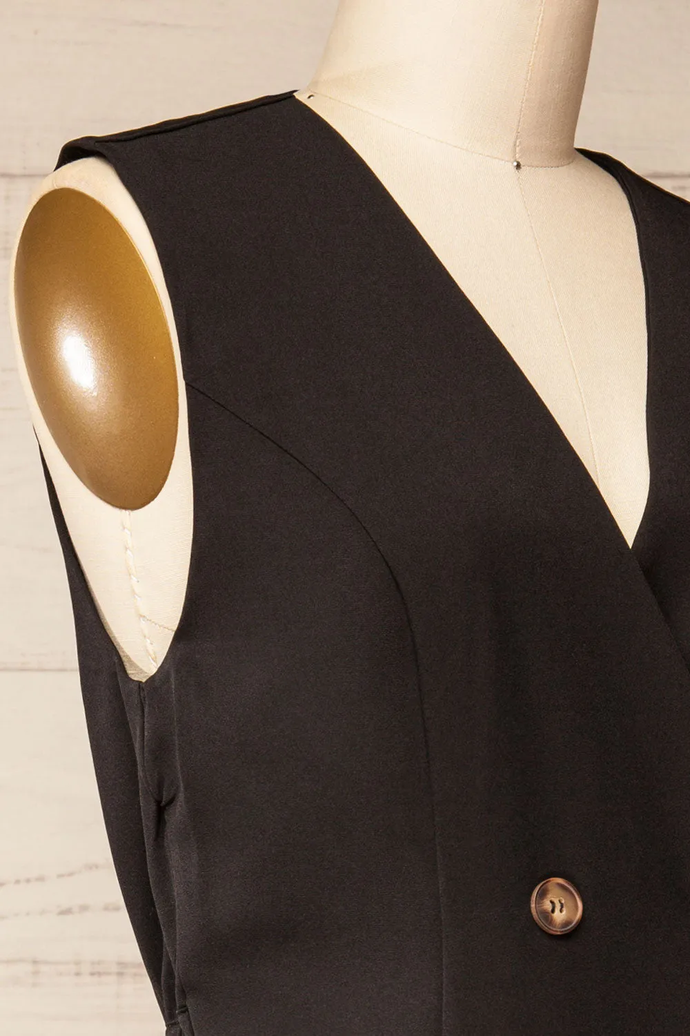 Irenne | Black Blazer Romper sold by Boutique 1861 product image thumbnail 4