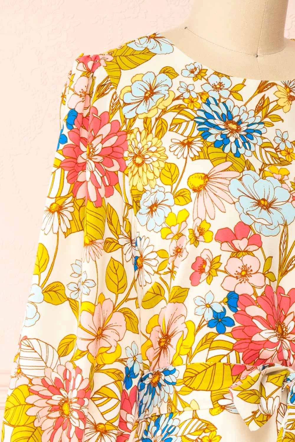 Zaira | Short Floral Dress with 3/4 Sleeves sold by Boutique 1861 product image thumbnail 4