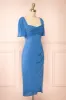 Indiyah | Blue Chiffon Midi Dress sold by Boutique 1861