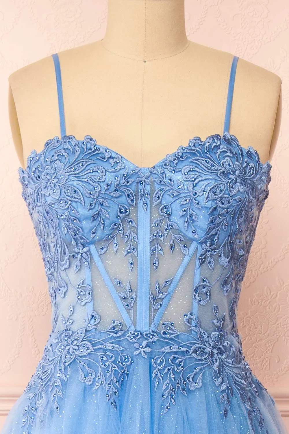 Penelope Blue | Sparkling Tulle Maxi Dress sold by Boutique 1861 product image thumbnail 3