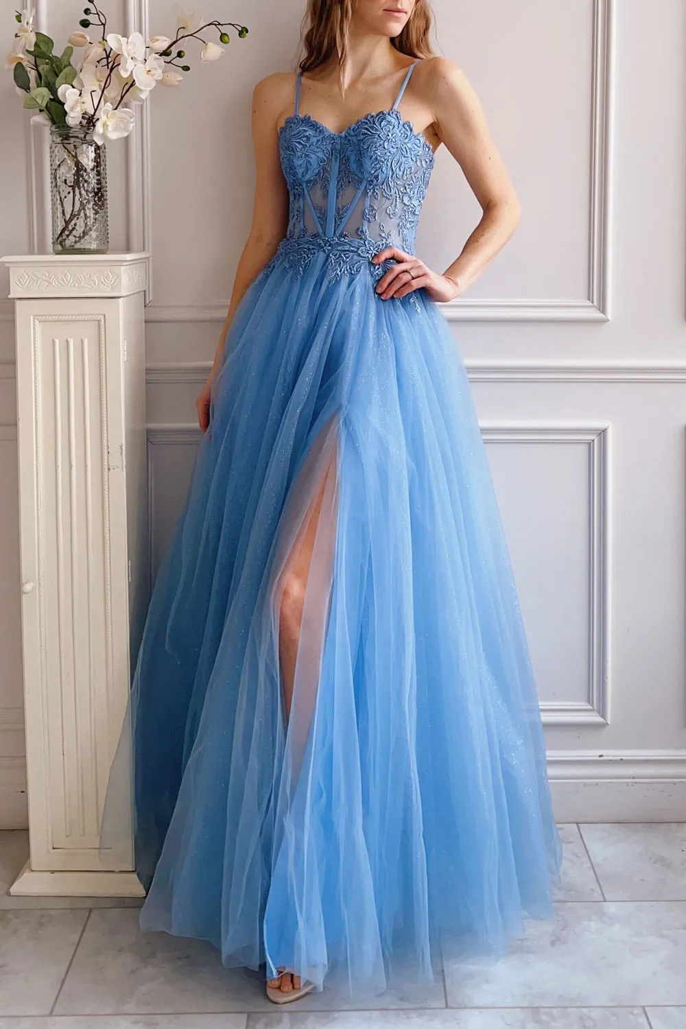 Penelope Blue | Sparkling Tulle Maxi Dress sold by Boutique 1861 product image thumbnail 2