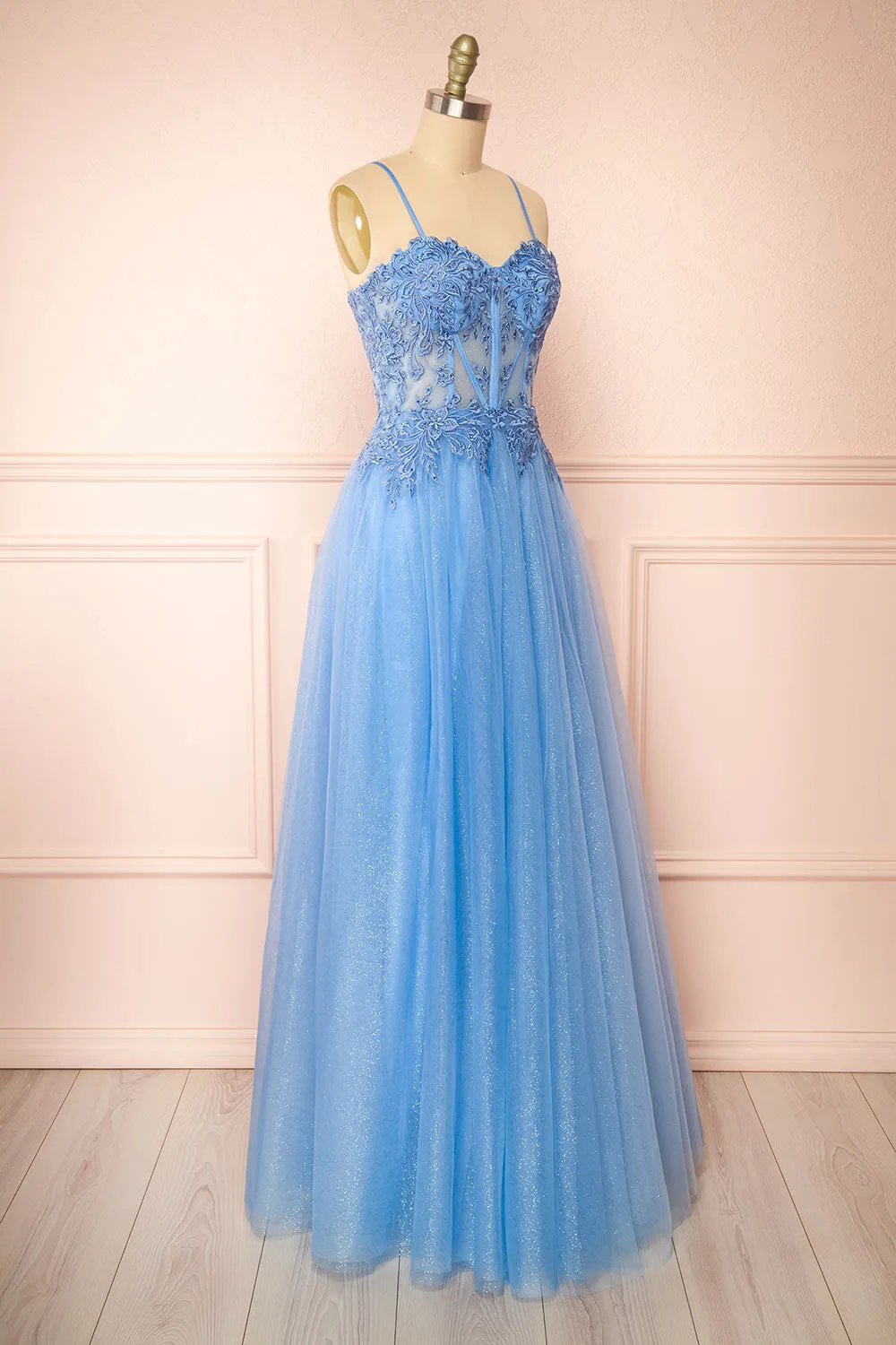 Penelope Blue | Sparkling Tulle Maxi Dress sold by Boutique 1861 product image thumbnail 4