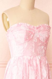 Signy | Bustier Floral Midi Dress w/ Removable Straps sold by Boutique 1861