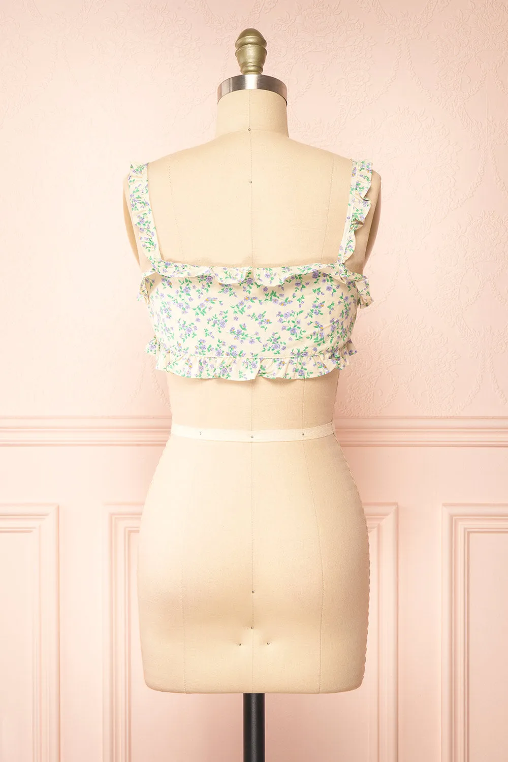 Isolde | Floral Crop Top w/ Front Hooks sold by Boutique 1861 product image thumbnail 5