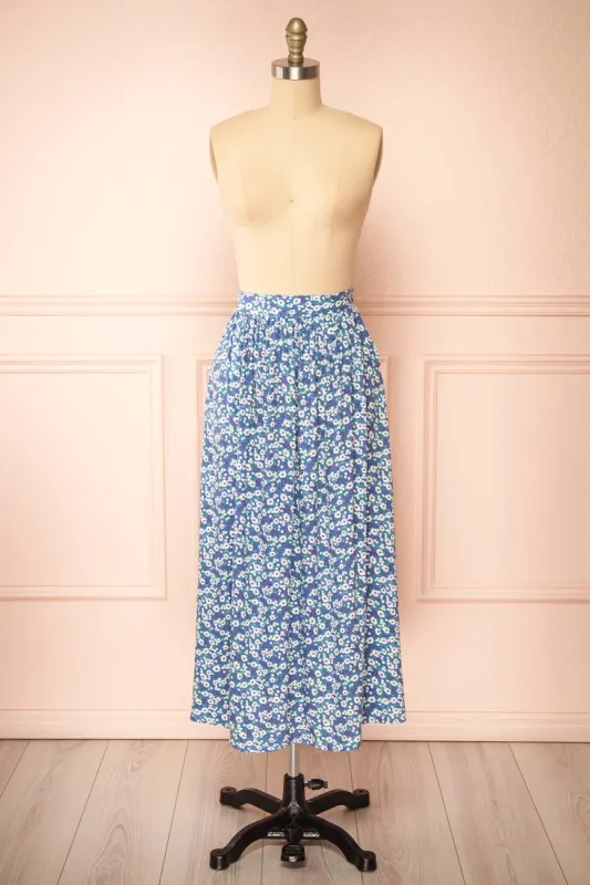 Luny | Long Floral Skirt w/ Pockets sold by Boutique 1861