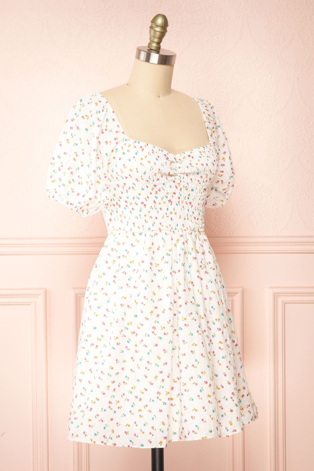 Theodora | Floral Babydoll Dress w/ Sweetheart Neckline sold by Boutique 1861 product image thumbnail 3