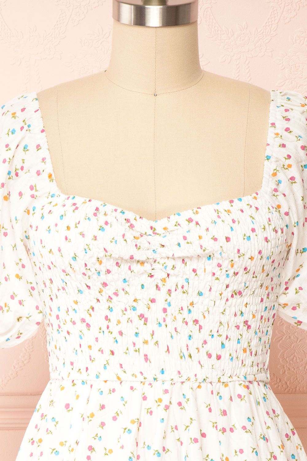 Theodora | Floral Babydoll Dress w/ Sweetheart Neckline sold by Boutique 1861 product image thumbnail 2