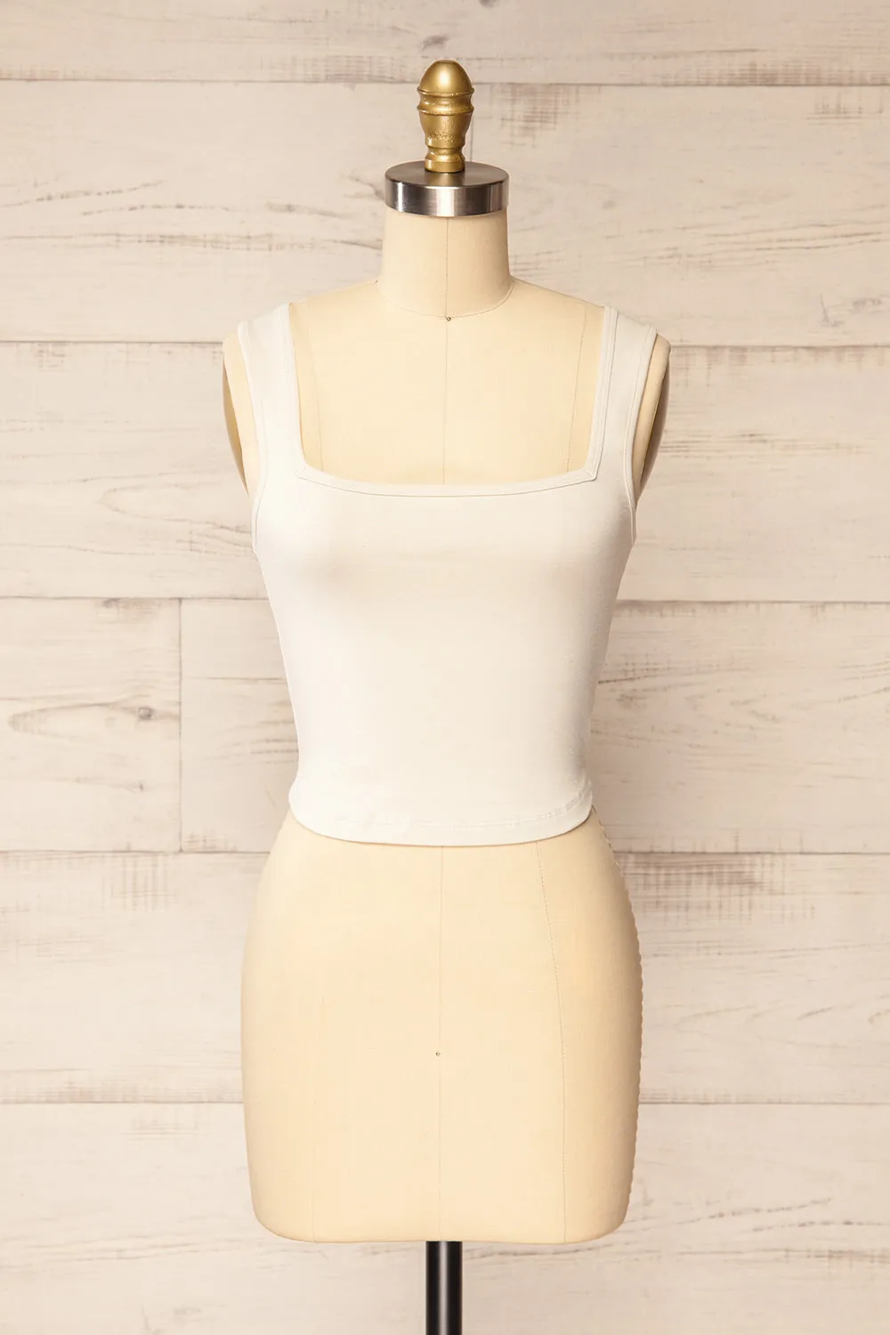 Brutus Ivory | Square Neck Cropped Cami sold by Boutique 1861