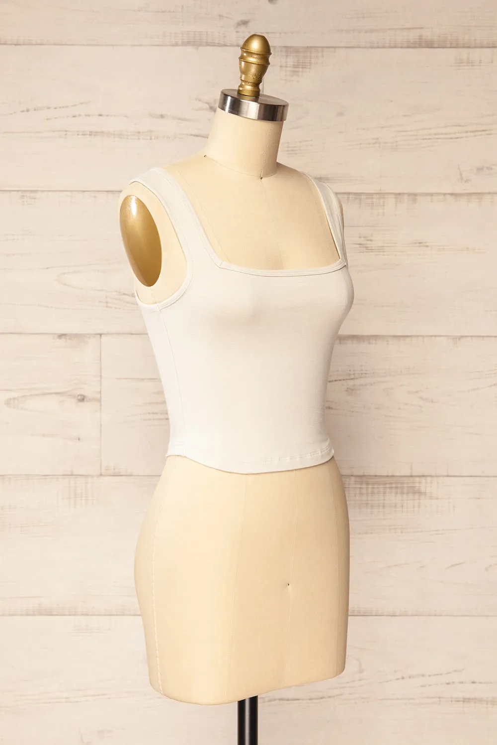 Brutus Ivory | Square Neck Cropped Cami sold by Boutique 1861 product image thumbnail 3
