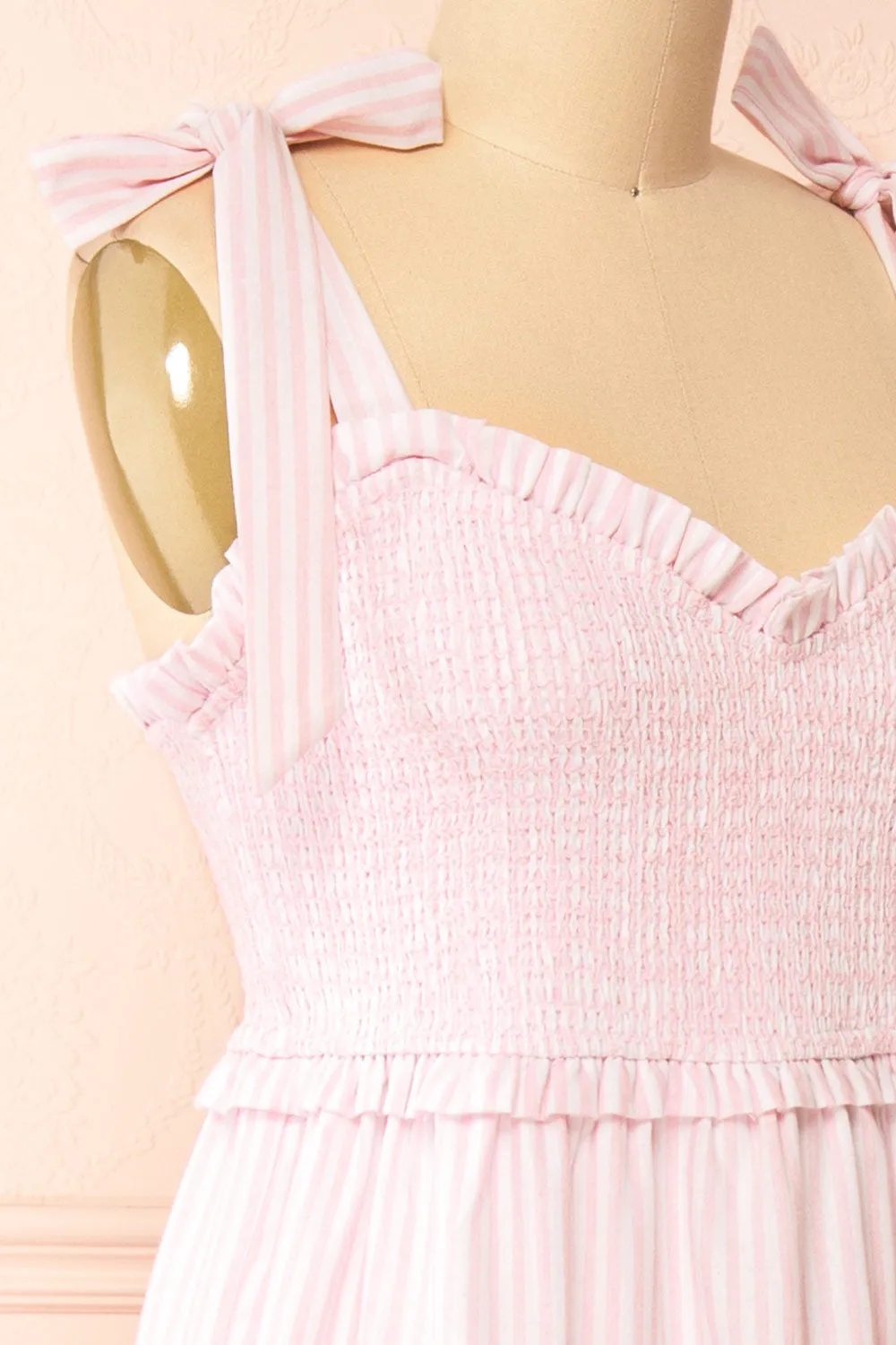 Addison | Long Pink Striped Dress sold by Boutique 1861 product image thumbnail 4