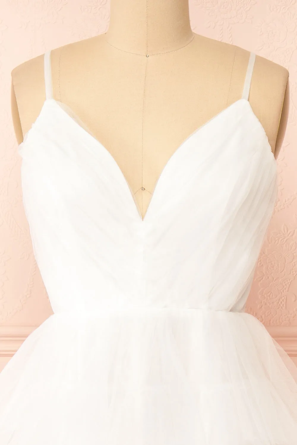 Kourtney | Layered White Tulle Bridal Maxi Dress sold by Boutique 1861 product image thumbnail 4