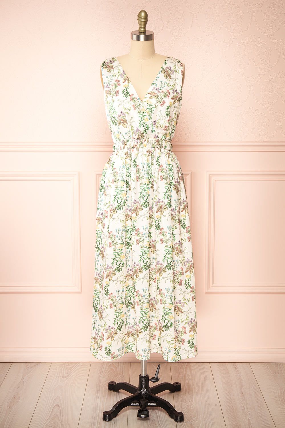 Synallaxis | Floral Midi Dress w/ Pockets sold by Boutique 1861