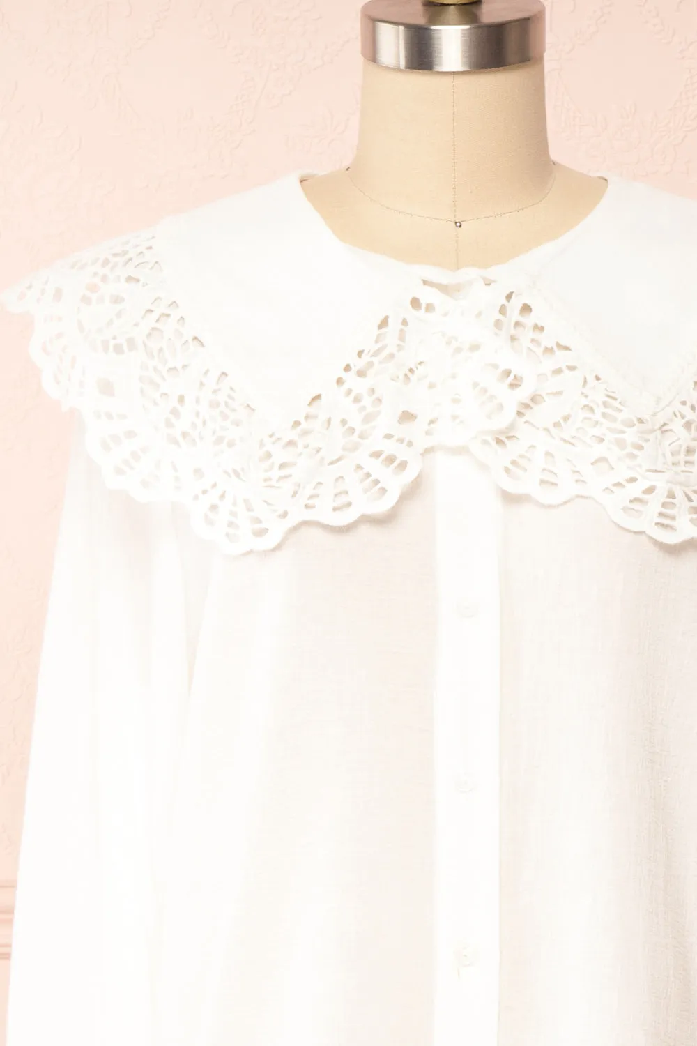 Lorelei | Peter Pan Collar Blouse w/ English Embroidery sold by Boutique 1861 product image thumbnail 2