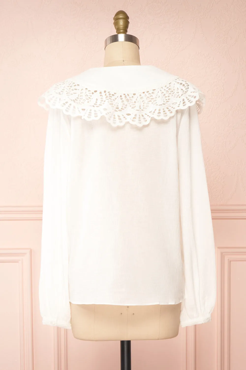 Lorelei | Peter Pan Collar Blouse w/ English Embroidery sold by Boutique 1861 product image thumbnail 5