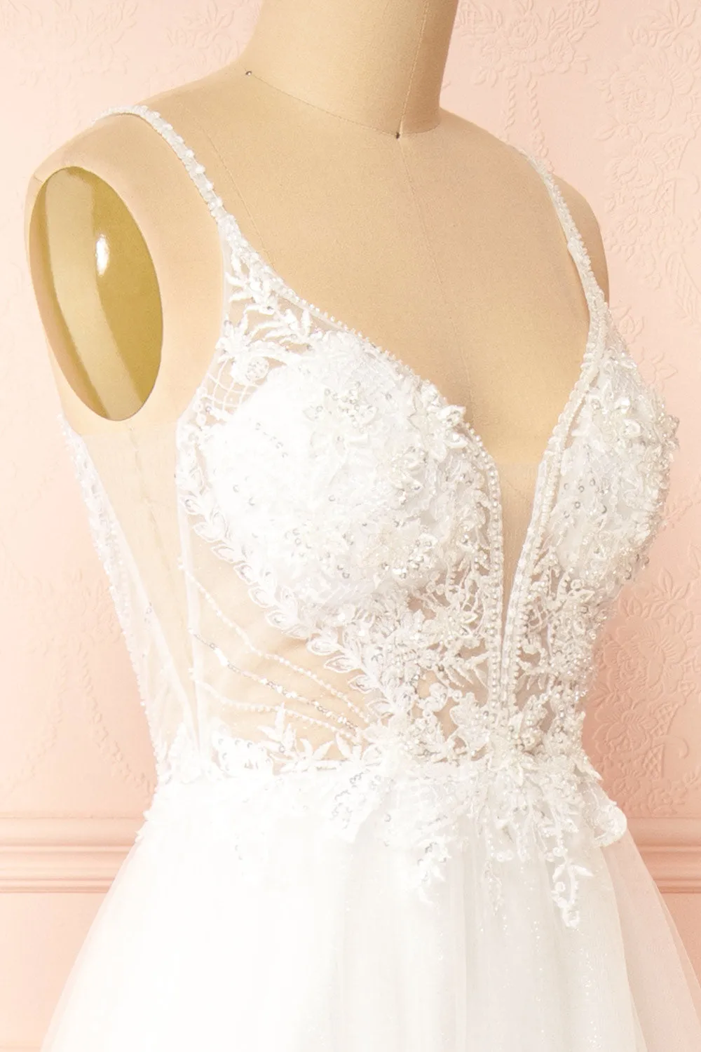 Astranova | Layered Tulle Gown with Lace sold by Boutique 1861 product image thumbnail 5