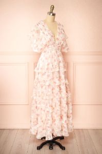 Melina | Floral Maxi Dress w/ Ruffles sold by Boutique 1861