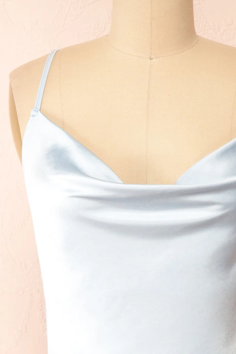 Jessie Blue | Cowl Neck Satin Slip Dress w/ Open Back sold by Boutique 1861 product image thumbnail 3