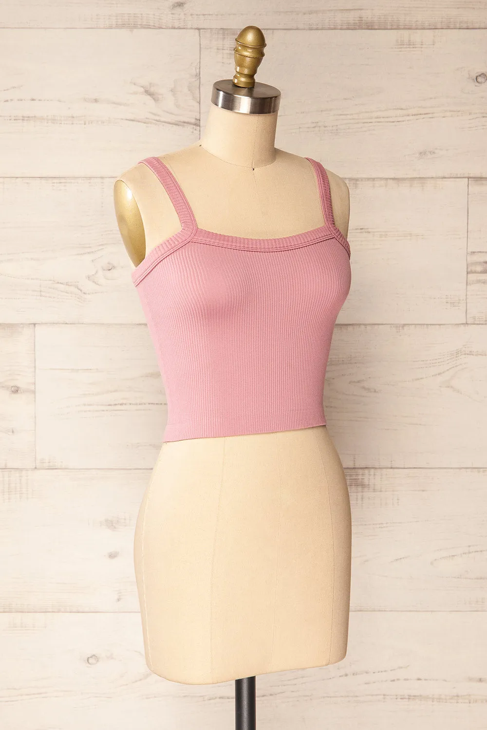 Bedarieu Mauve | Cropped Ribbed Cami sold by Boutique 1861 product image thumbnail 3