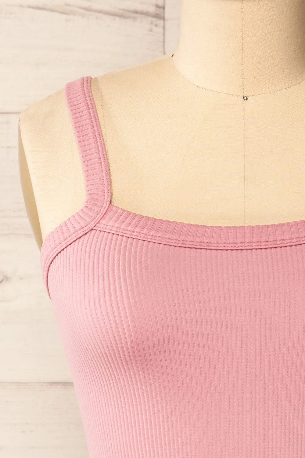Bedarieu Mauve | Cropped Ribbed Cami sold by Boutique 1861 product image thumbnail 4
