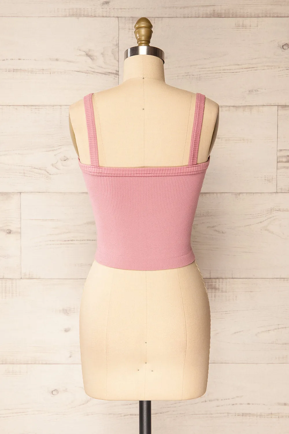 Bedarieu Mauve | Cropped Ribbed Cami sold by Boutique 1861 product image thumbnail 5
