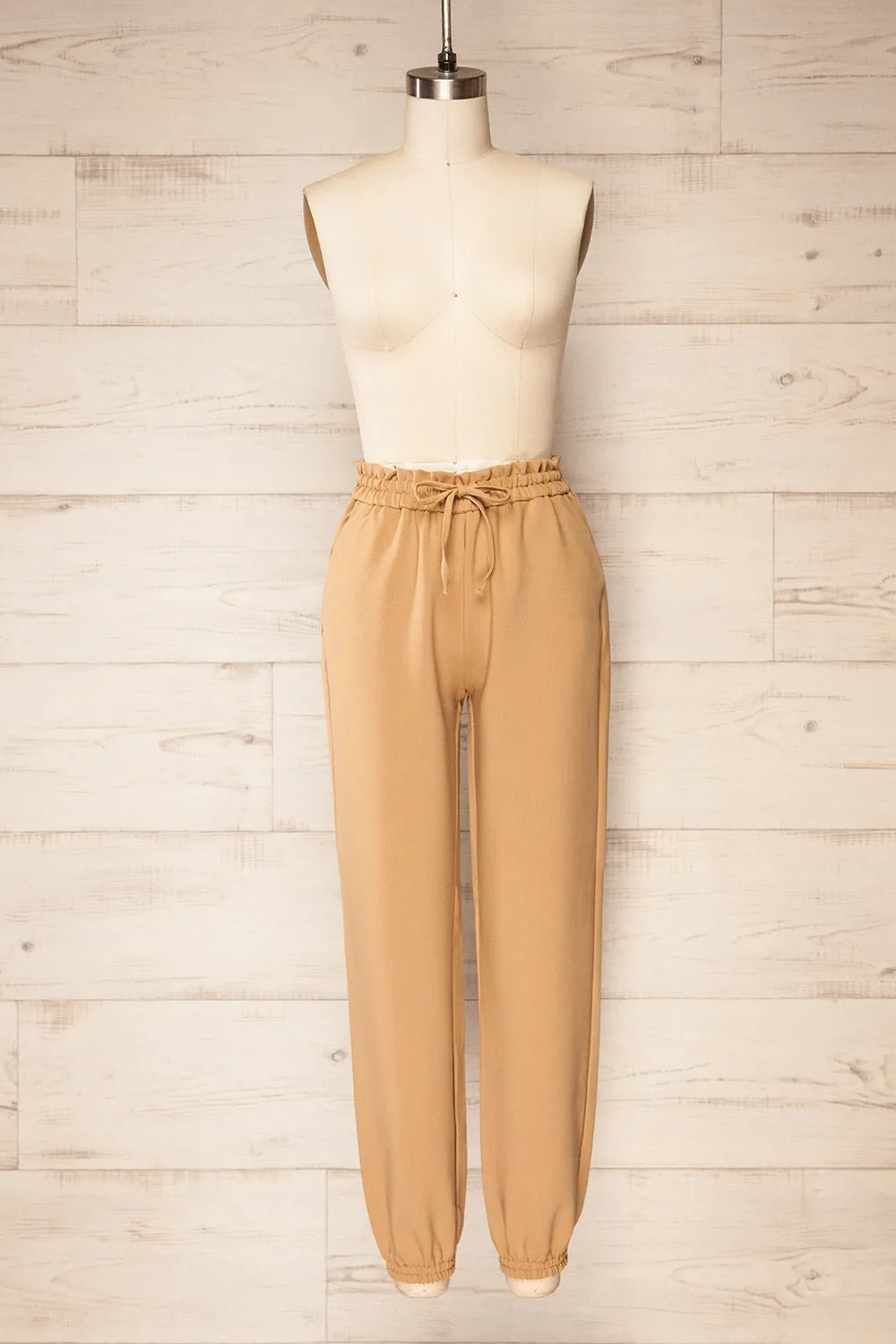 Tournemire | Beige Drawstring Jogger Pants sold by Boutique 1861