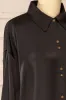 Stratford Black | Satin Shirt w/ Double Buttons sold by Boutique 1861