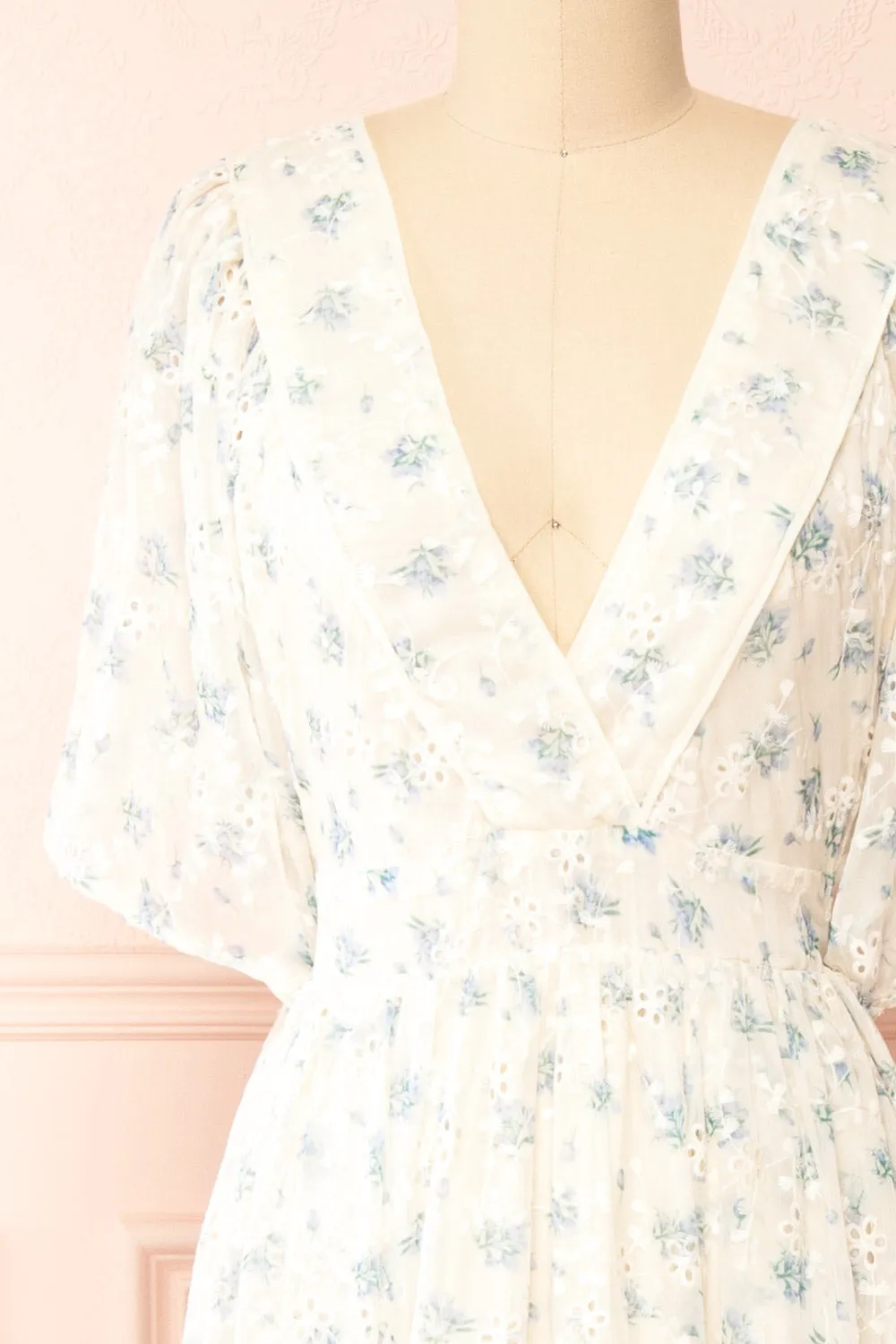 Covey | Floral Tiered Midi Dress w/ Short Sleeves sold by Boutique 1861 product image thumbnail 3