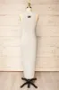 Daegu Grey | Long Fitted Ribbed Dress sold by Boutique 1861