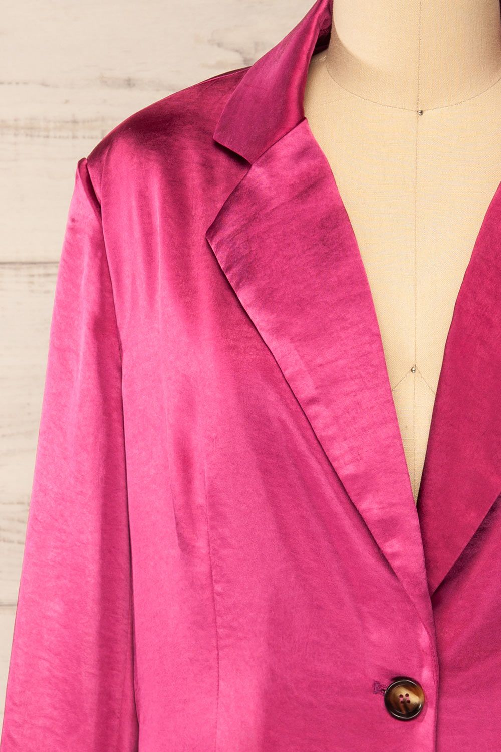 Sendai | Fuchsia Satin Blazer sold by Boutique 1861 product image thumbnail 2