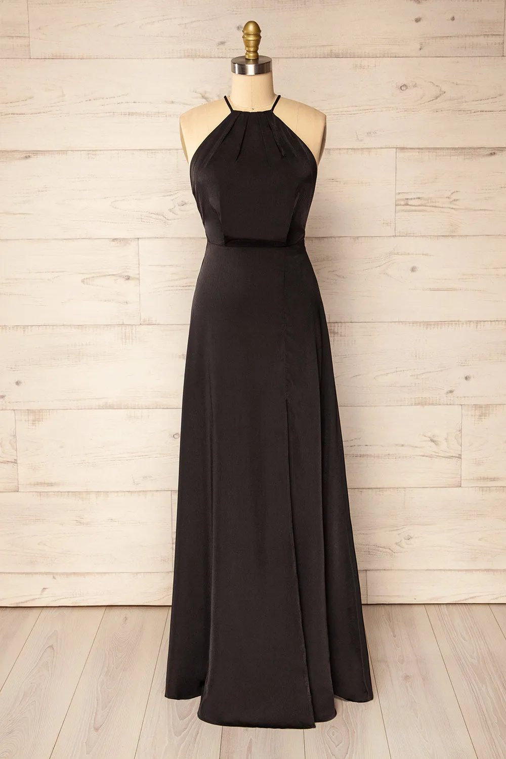 Versailles | Black Maxi Dress w/ Laced Back sold by Boutique 1861